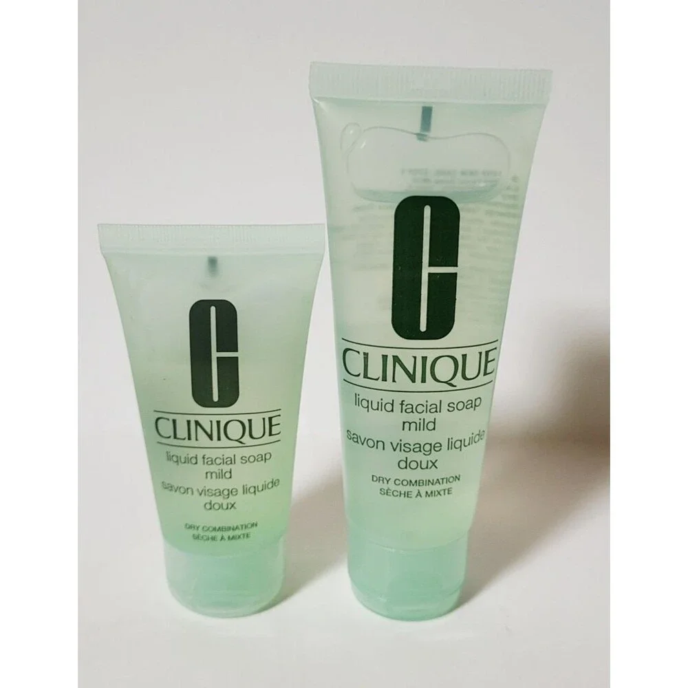 2 x Clinique ALL ABOUT CLEAN Liquid Facial Soap Dry Combination Skin ~ MILD ~